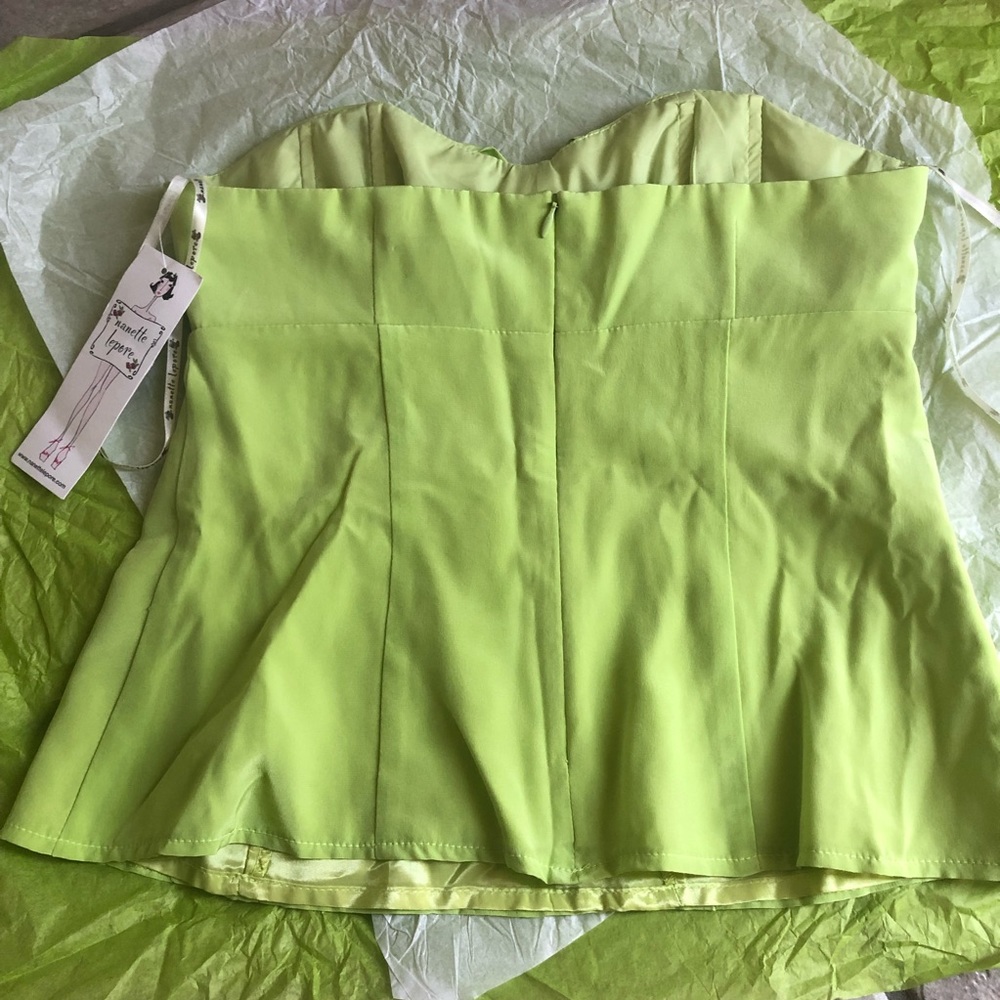 Nanette Lepore 100% Silk Strapless Twist Bustier Top Sz 6 - Picture 4 of 13